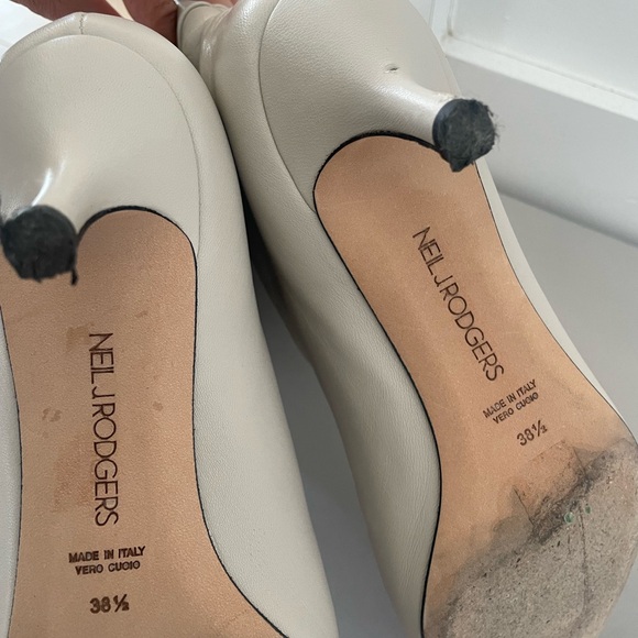 Neil J Rodgers Eva Slouch Boots Bone Color size 8 - Picture 5 of 12